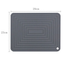 4X Large Silicone Pot Holder Square Thick Heat Insulation Pad Non-Slip Corrugated Kitchen Table Mat(Gray)