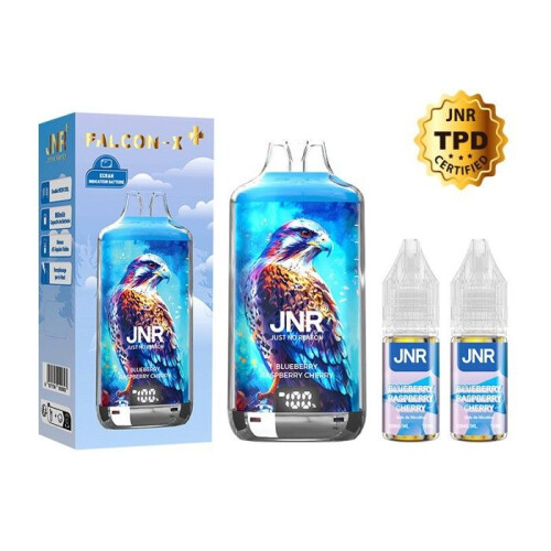 JNR - Kit Blueberry Raspberry Cherry 28000 puffs 2X10ml - Falcon-X + 1