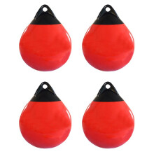 4X Heavy Duty PVC Boat Fenders Round Anchor Buoy Dock Bumper Inflatable Protection Marine Mooring Buoy Red