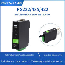 3X Waveshare Industrial Isolated RS232/485/422 to RJ45 Ethernet Module TCP/IP to Serial Module [with POE]