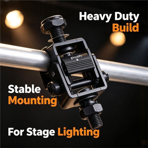 Quick Lock Lighting Truss Clamp, Folding Side Hook Base, Push Fast Lock Fixture, DIY Stage Light Truss Clamp Accessory