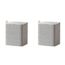 2X 3-Dimensional Box Household Storage Box with Window Organizer Cloth Folding Large Capacity Wardrobe Storage 110L