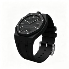 Funda de Cerámica Case Band Funda Protectora Correa de Silicona Deportiva Convierte el Reloj en Pulsera para X AP Royal Negro