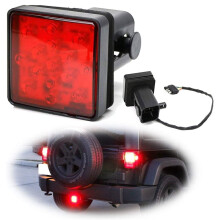 3X Red 15 LED 2 Inch Trailer Truck Hitch Tow Haul Receiver Cover Brake Light with Pin 12V