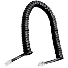 2X Cavo A Spirale per Prolunga Telefonica Nero 5,7Ft Cavo Telefonico