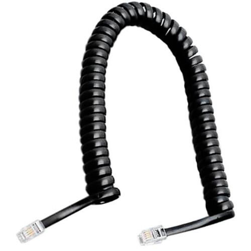 2X Cavo A Spirale per Prolunga Telefonica Nero 5,7Ft Cavo Telefonico