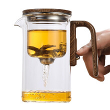 Glass Teapot with Wooden Handle 1-Piece