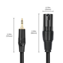 2X Cavo Adattatore da 3,5 mm A XLR, Bilanciato da 1/8 di Pollice Jack TRS Stereo A 3 Pin XLR Maschio, Cavo Audio per Microfono, 300 cm