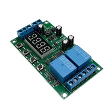 Módulo de Relé de Retardo de Doble Canal YF-7 DC7-30V Control de Interruptor Multifuncional Temporizador de Ciclo de Pulso 0.01s-999m