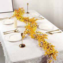 AuroraX Christmas Garland Yellow Berry Decor 5.7 Ft
