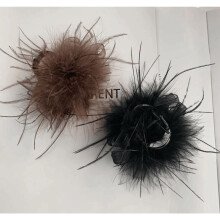 Elegant Hair Clip Set Mesh Feather Shark Clip
