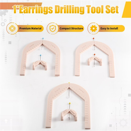 Soft Ceramic Earrings/Pendant Perforated Auxiliary Bracket with Scale Clay Thickness Balance Ruler Polymer Clay Tool 2