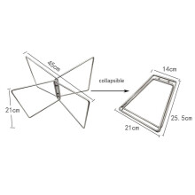 2X Campingbox Klappständer Campingtisch Regal Kühlständer Outdoor-Zubehör Tragbarer Aufbewahrungs-Klappständer für Picknick,A