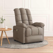 vidaXL Massagesessel Elektrisch Taupe Stoff