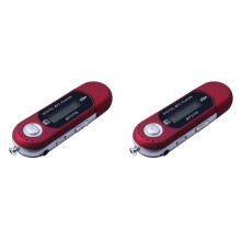 2X Portable USB MP3 Player Music Player Digital LCD Screen FM Radio Multifunction MP3 Music Player Red
