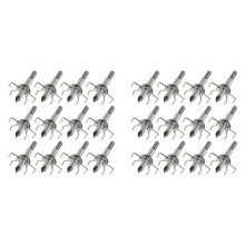 Archery Broadheads 24PK Small Game Judo and Hammer Mixed Set 100 Grain Field Archery Practice Spiral Tip for Game