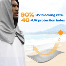 4X Cooling Hoodie Towel,Cooling Towels for Neck and Face,for Sauna Yoga Camping Workout Gray