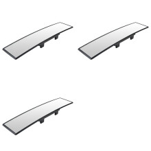 3X Car Rearview Mirrors,Car Universal 12Inch Interior Clip Panoramic Rear View Mirror Wide Angle Rear View Mirror