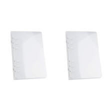 2X 6-Ring Binder Plastic File Folder, Suitable for Letter-Sized Office Supplies A5