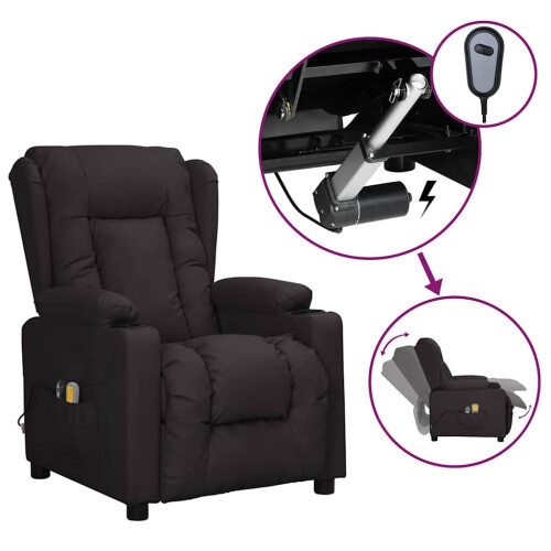 VidaXL vidaXL Massagesessel Elektrisch Schwarz Kunstleder