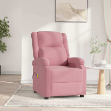 vidaXL Massagesessel Elektrisch Rosa Samt