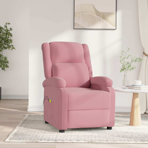 VidaXL vidaXL Massagesessel Elektrisch Rosa Samt