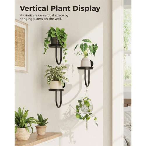 1set Wall-Mounted Flower Pot Stand, Made of Thickened, High-Strength, Rust-Resistant Material, Saves Space 3pack 2