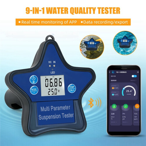 9-in-1 Suspended Water Quality Tester Multi-Parameter Dissolved Oxygen Detector for Aquaculture Fish Pond Pool Analysis 2