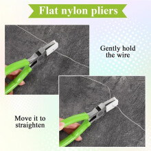 6 Stück Nylon-Zangen für die Schmuckherstellung, Flachzangen mit Kohlenstoffstahlbacken, Grüner Gummigriff, 5,3 Zoll