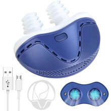 Smart anti-snoring device blue