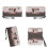 Cat Rose Print Bag Set Polyester Satchel PU Wallet 2-Piece 4