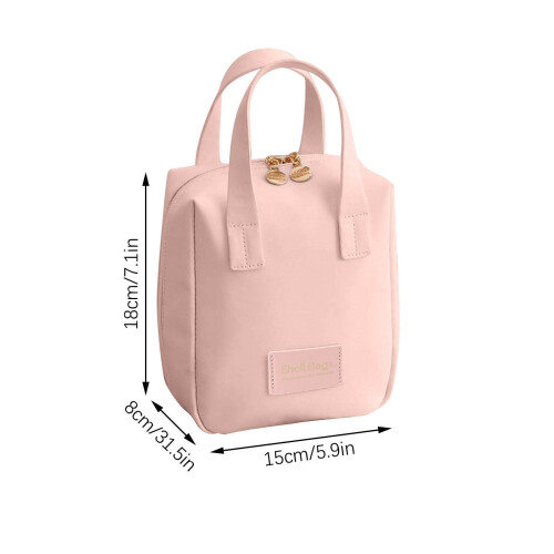 Travel Makeup Bag PU Leather Large U-Shaped Opening with 1