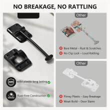 RV T-Style Door Holder 6 Inch Door Catch Secure Hold-Open Design,16 Screws Included,Fits Many RV,Trailer Exterior Doors
