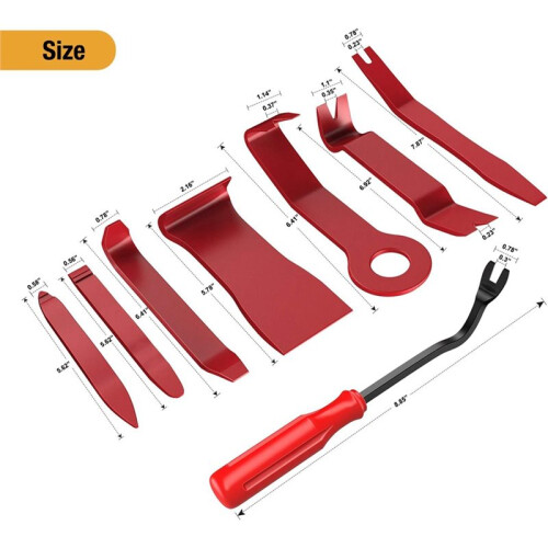 8PCS Auto Trim Scratch Removal Tool Car Audio Dash Panel Window Molding Fastener Remover Tool Kit