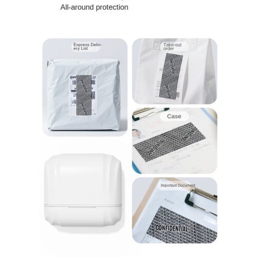 1set Wide Privacy Roller Stamp, Multi-Functional Leak-Proof Wide Roller Stamp, Scratched Text Privacy Stamp White 2