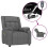 VidaXL vidaXL Massagesessel Elektrisch Dunkelgrau Stoff 2