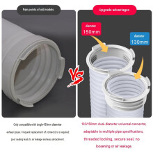 Portable Air Conditioner Exhaust Hose Coupler Round Window Adapter A/C Connector Fits 5.1" and 5.9" Vent Hoses