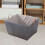 Foldable Laundry Basket Woven Canvas 50x39x39cm 5