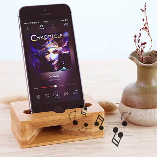 Wooden Smartphone Sound Amplifier Stand Square 1