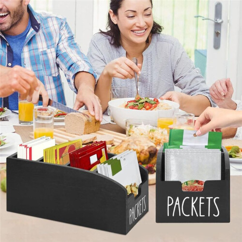 Packet Organizer Pantry - Kitchen Storage Packet Holder, Snack Storage Box Countertop Fast Food Packet Organizer 2