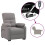 VidaXL vidaXL Massagesessel Elektrisch Taupe Stoff 2