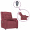 VidaXL vidaXL Massagesessel Elektrisch Weinrot Stoff 2