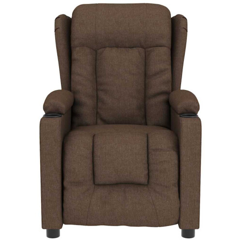 VidaXL vidaXL Massagesessel Braun Stoff 2