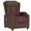 VidaXL vidaXL Massagesessel Braun Stoff 7