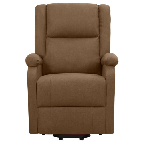 VidaXL vidaXL Massagesessel mit Aufstehhilfe Braun Stoff 2