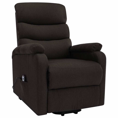 VidaXL vidaXL Massagesessel mit Aufstehhilfe Dunkelbraun Stoff 1