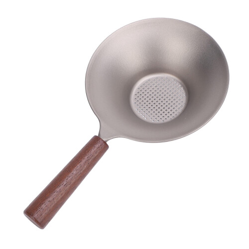 Titanium Tea Strainer Fine Mesh Wooden Handle 1 Piece 1