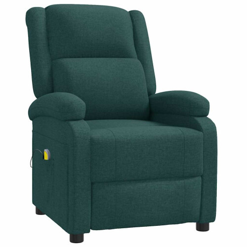 VidaXL vidaXL Ohrensessel mit Massagefunktion Dunkelgrün Stoff 1