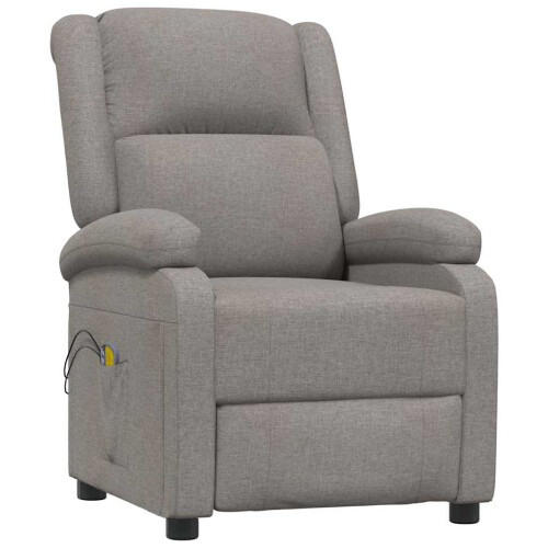 VidaXL vidaXL Massagesessel Elektrisch Taupe Stoff 2