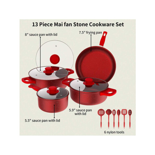 Deluxe Non-Stick Cookware Set 13-Piece 2